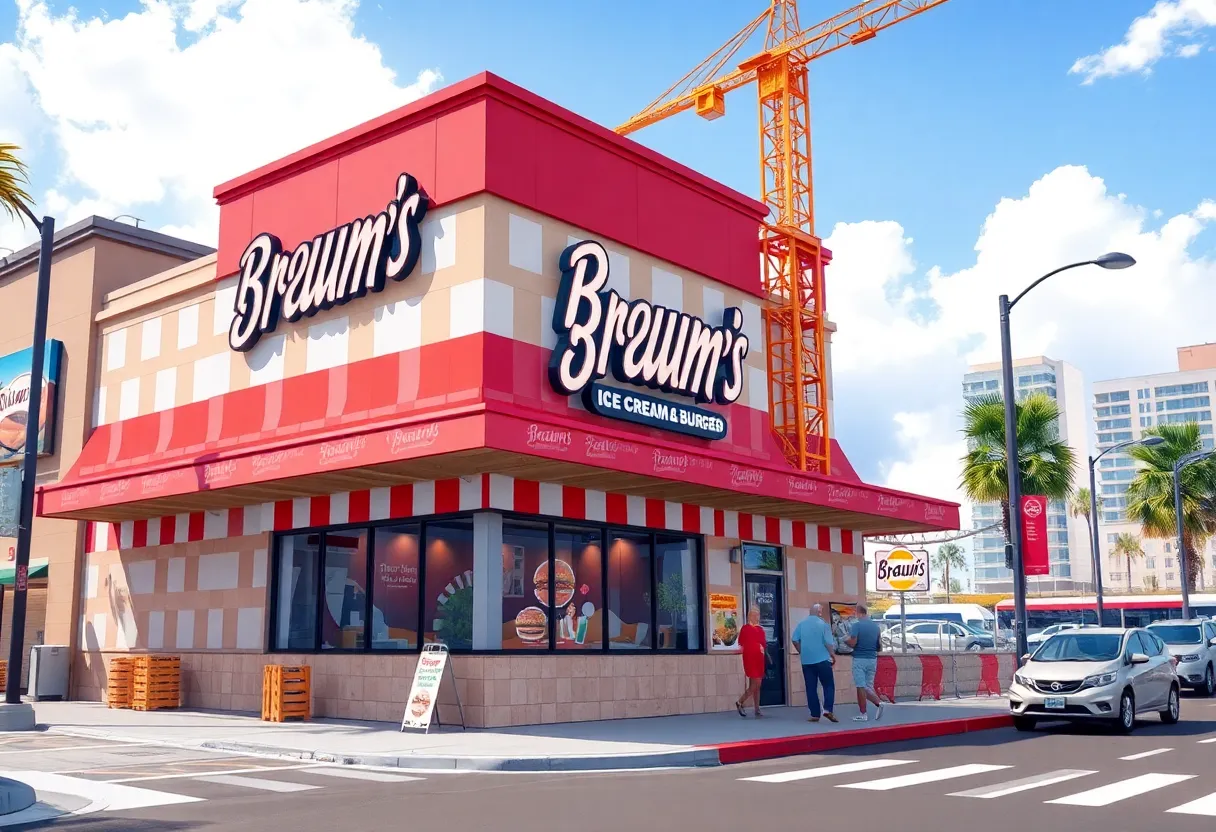 Rendering of Braum's new restaurant in Topeka, Kansas