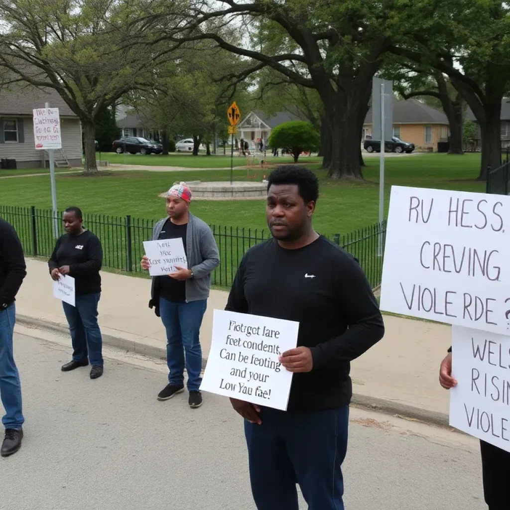 Neighborhood in Kansas City with concerned residents
