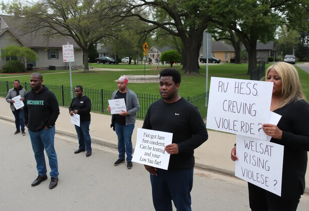 Neighborhood in Kansas City with concerned residents
