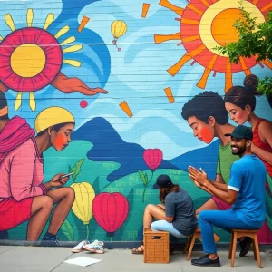Mural representing community connection and healing