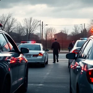 FBI investigators at a bank robbery scene in Kansas City.