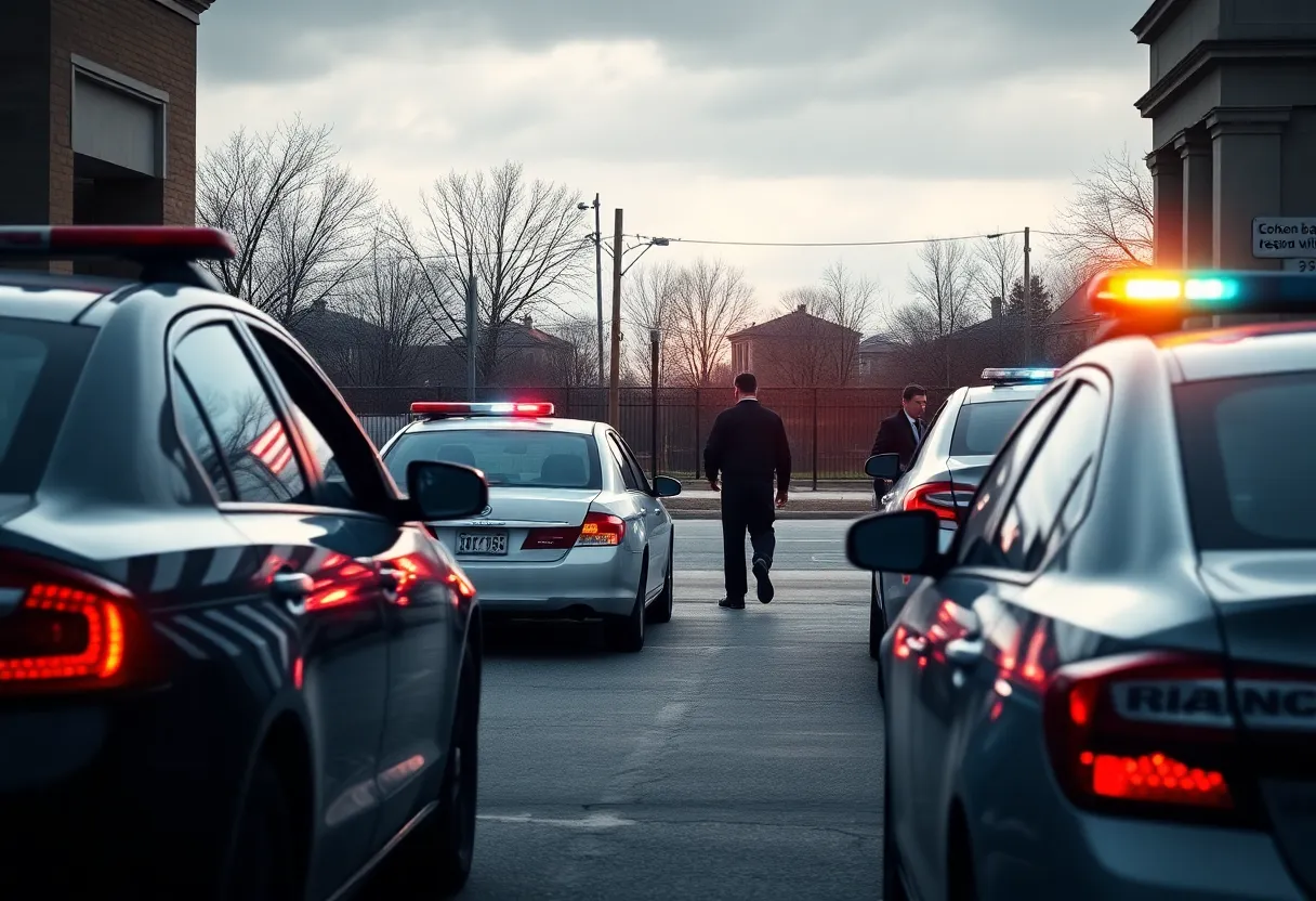 FBI investigators at a bank robbery scene in Kansas City.
