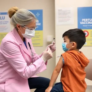 Healthcare professional giving vaccine in Kansas City