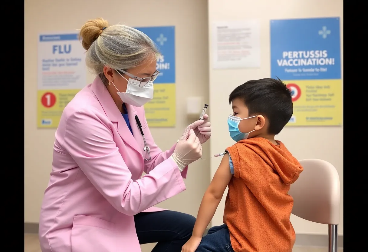 Healthcare professional giving vaccine in Kansas City