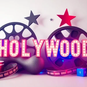 Visual representation of Hollywood and Bollywood collaboration against AI copyright issues