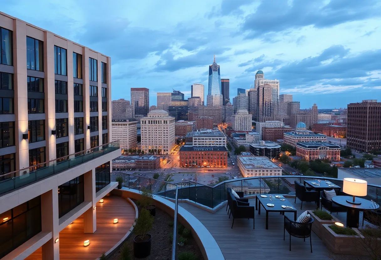 Luxurious hotel view in Kansas City