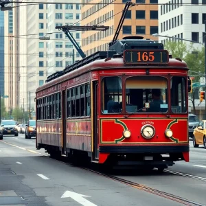 Historic streetcar in Kansas City