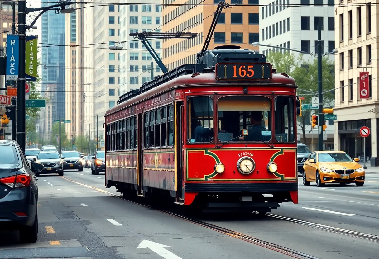 Historic streetcar in Kansas City