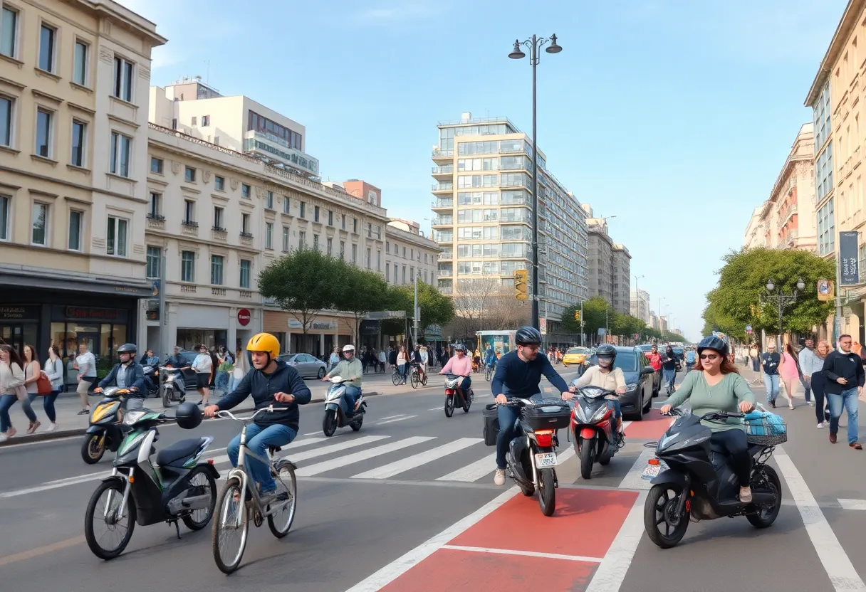 An illustration of proposed road safety measures in Kansas City.