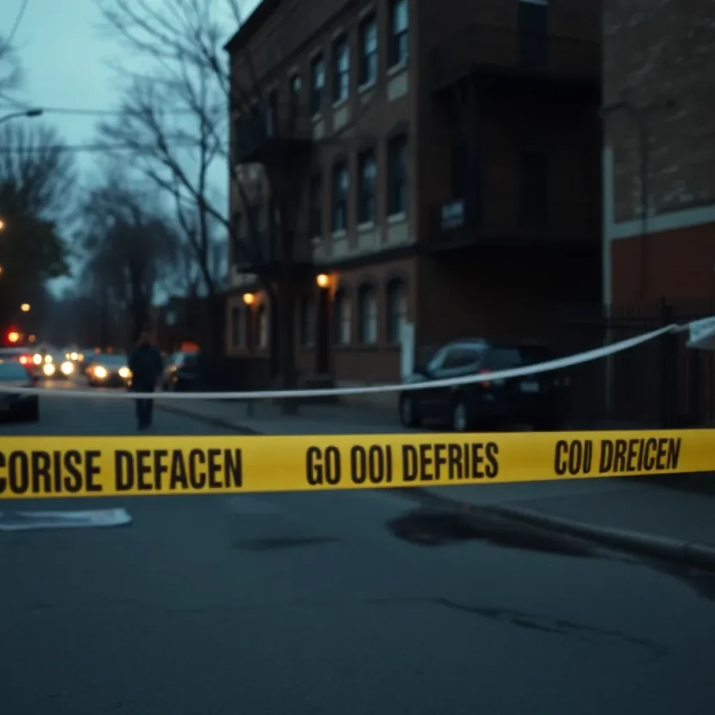 A quiet Kansas City street reflecting community tension after violent incidents.