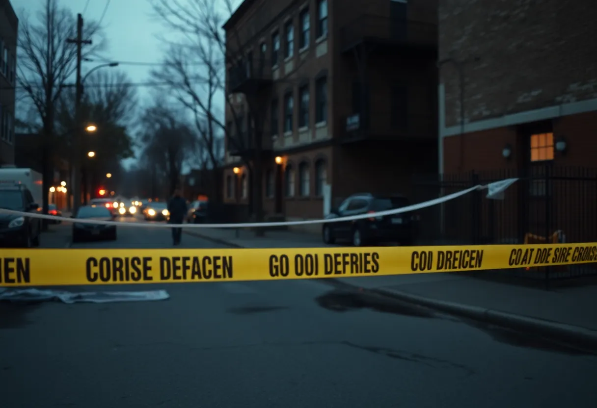 A quiet Kansas City street reflecting community tension after violent incidents.