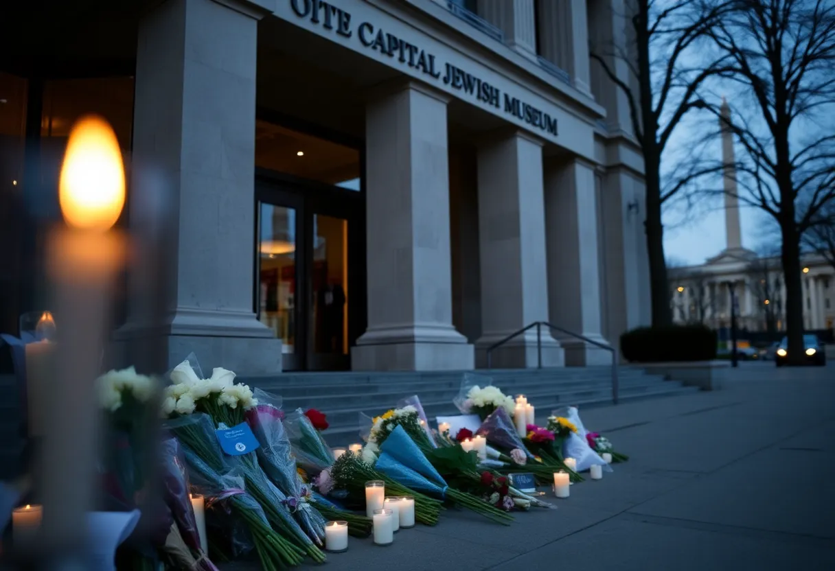 Vigils outside the Capital Jewish Museum