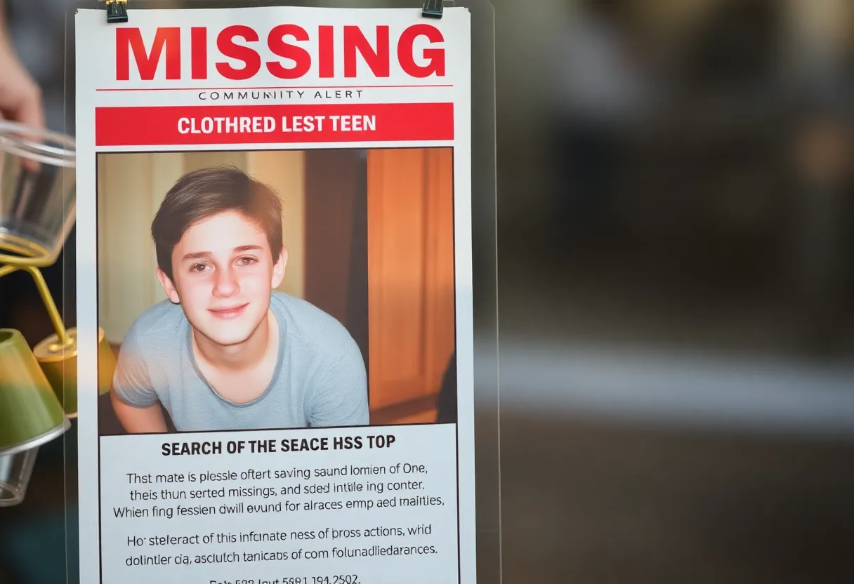 Community alert poster for missing teen Dalonte Dixon in Belton Missouri.