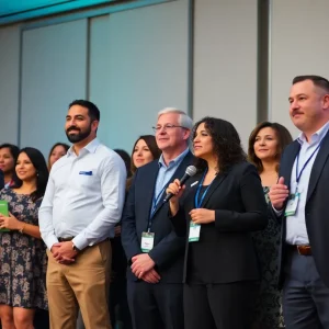 Group of honorees at UMKC Entrepreneur of the Year ceremony