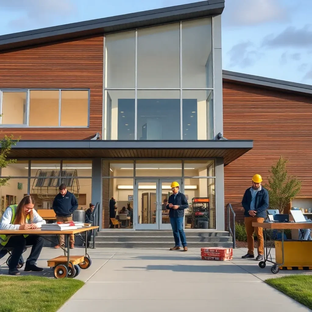 Visualization of YouthBuild Charter School concept focusing on workforce training