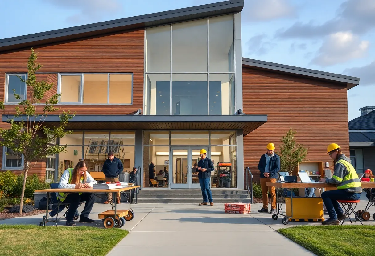 Visualization of YouthBuild Charter School concept focusing on workforce training