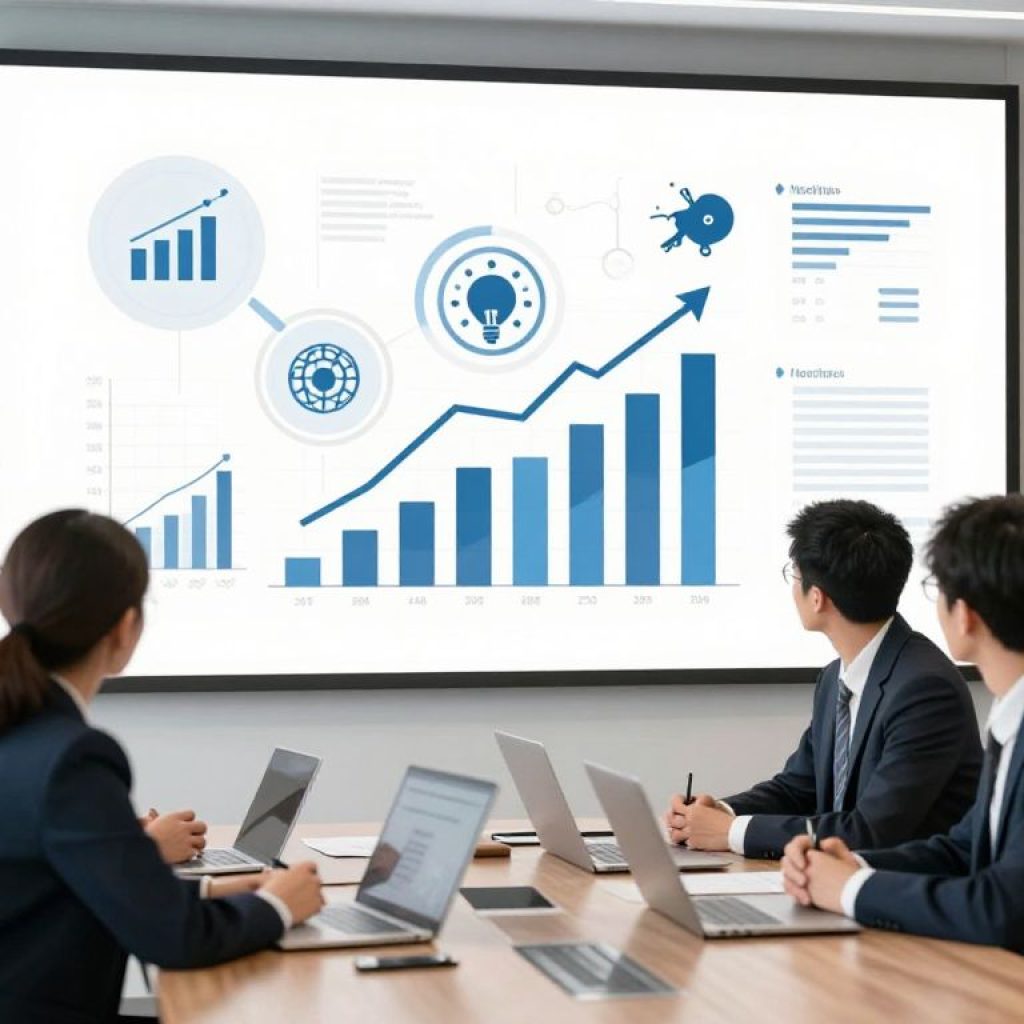 An abstract representation of teamwork in a private investment firm.