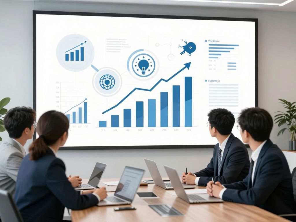 An abstract representation of teamwork in a private investment firm.