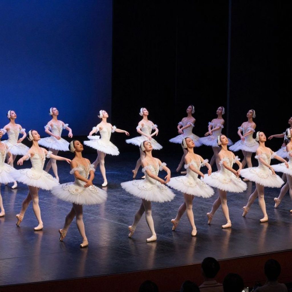 Dancers performing at a ballet competition in Kansas City