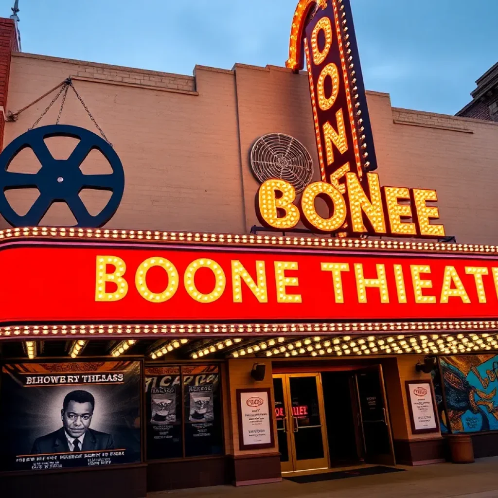 Exterior view of Boone Theater, home to the Black Movie Hall of Fame.