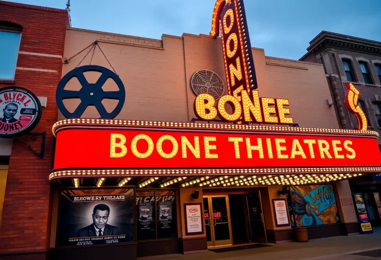 Exterior view of Boone Theater, home to the Black Movie Hall of Fame.