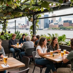 New outdoor patio area at Boulevard Brewing Company