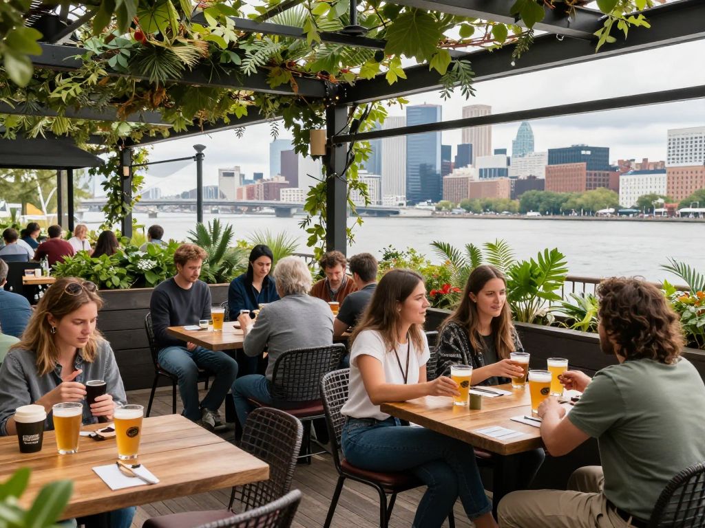 New outdoor patio area at Boulevard Brewing Company