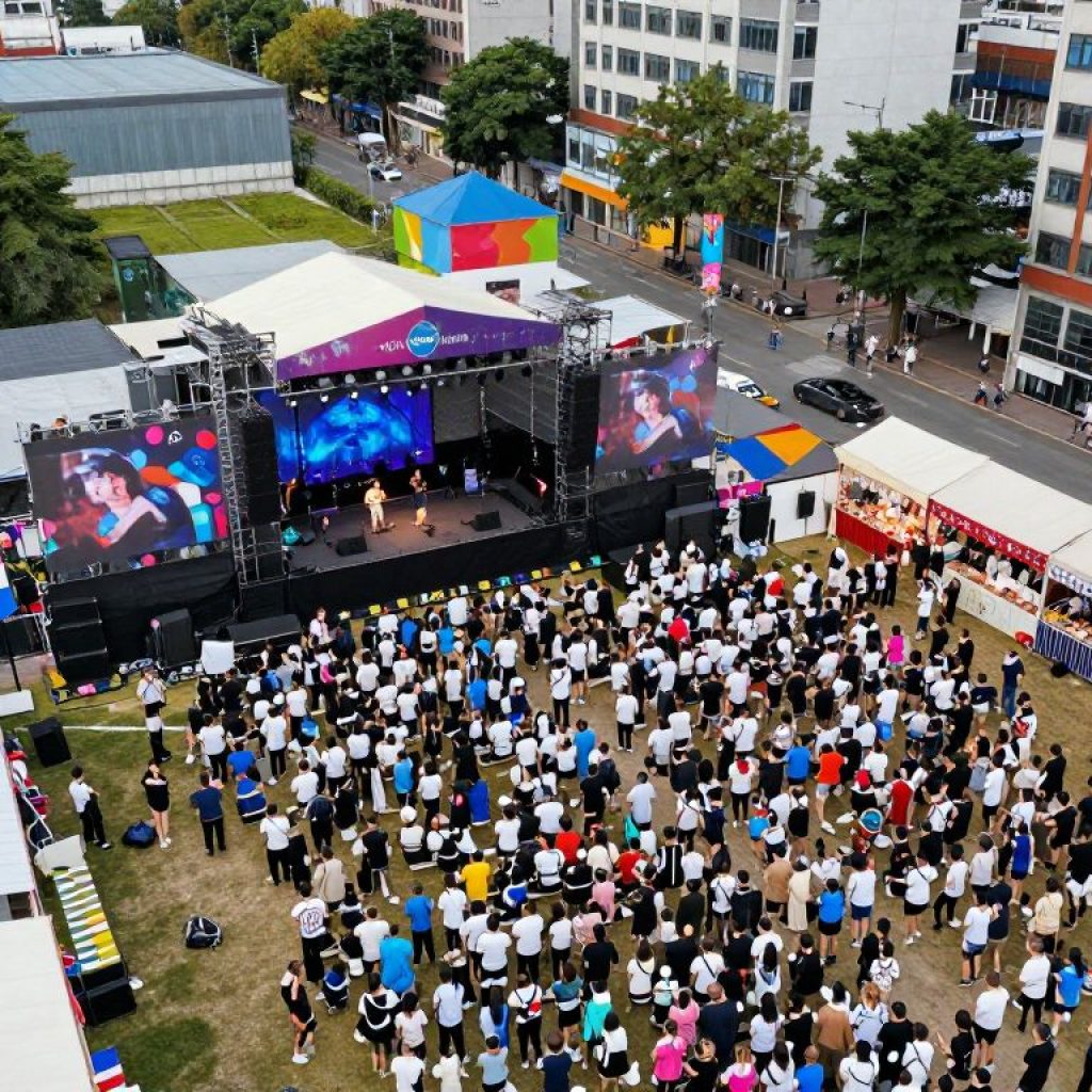 Crowd enjoying the Boulevardia music festival in Kansas City.
