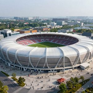 Conceptual design of the new Kansas City Chiefs stadium.