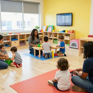 Children playing at a child care center in Kansas City