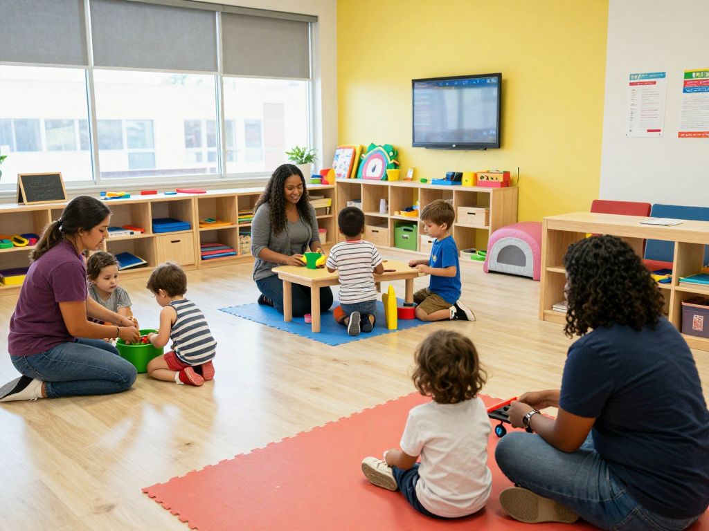Children playing at a child care center in Kansas City