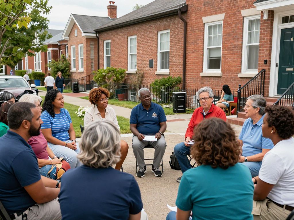 Residents participating in a community engagement event in Northeast Kansas City