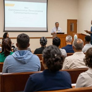 Participants engaged in rights training at Holmeswood Church in Kansas City.