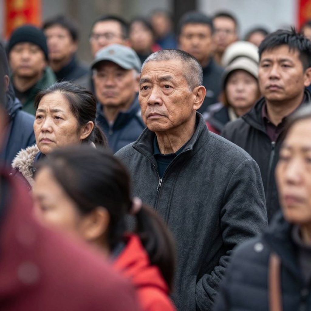 Community members searching for a missing woman