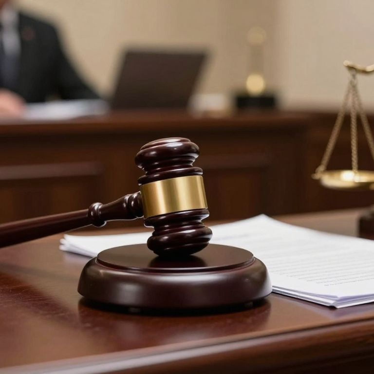 Legal representation in a courtroom regarding firearm sales
