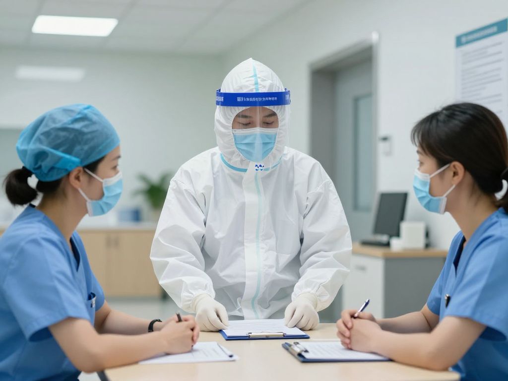 Healthcare professionals participating in safety training