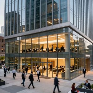 Modern office space in H&R Block headquarters, Kansas City