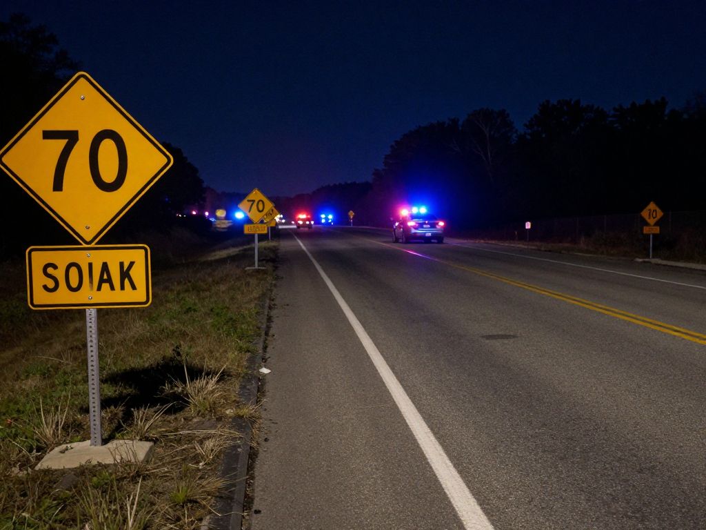 Scene of the Independence traffic incident on Interstate 70