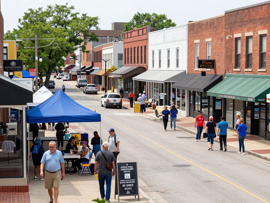 Bustling local businesses in Kansas City showcasing resilience