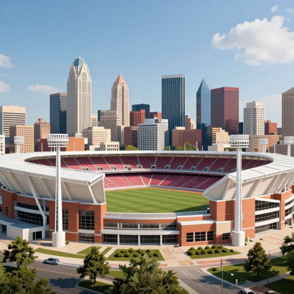 Rendering of a conceptual design for the Kansas City Chiefs' new stadium