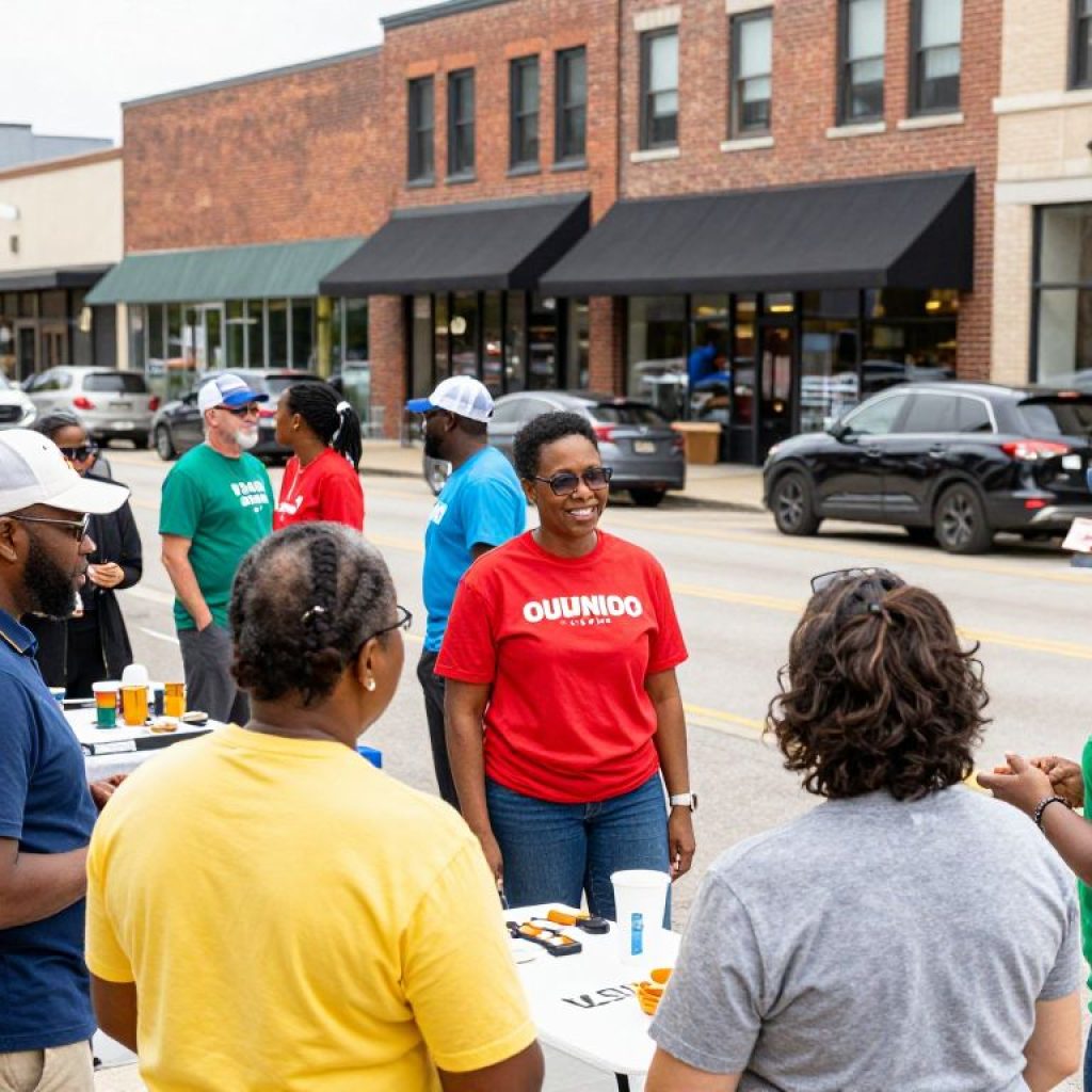 Residents of Kansas City participating in community activities and supporting local businesses.