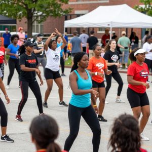 Participants showcasing their talents at a dance competition in Kansas City, representing community engagement.