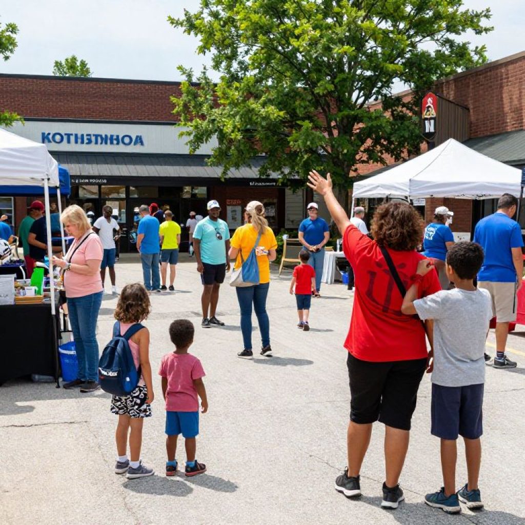 Families participating in local events in Kansas City, fostering community engagement