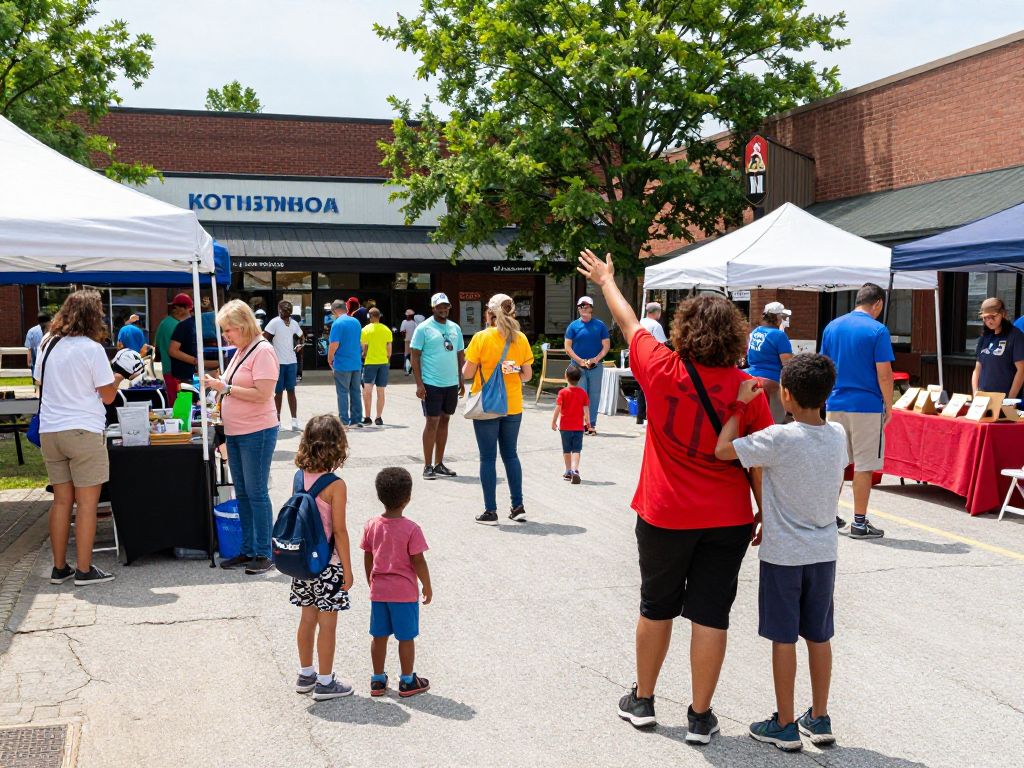 Families participating in local events in Kansas City, fostering community engagement