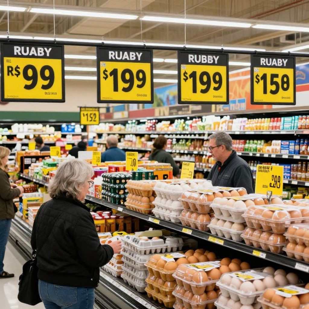 High egg prices at a grocery store in Kansas City.