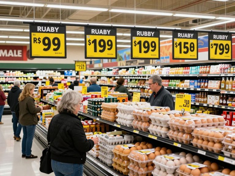High egg prices at a grocery store in Kansas City.