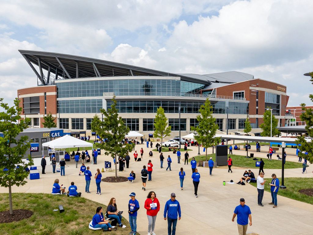 Artistic view of CPKC Stadium and Current Landing