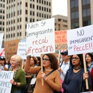 Residents protesting against ICE patrols in Kansas City