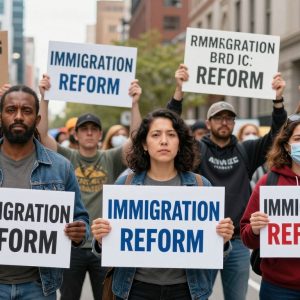 Protesters gathered in Kansas City advocating for immigration reform