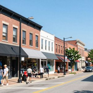 Vibrant urban scene of walkable neighborhoods in Kansas City